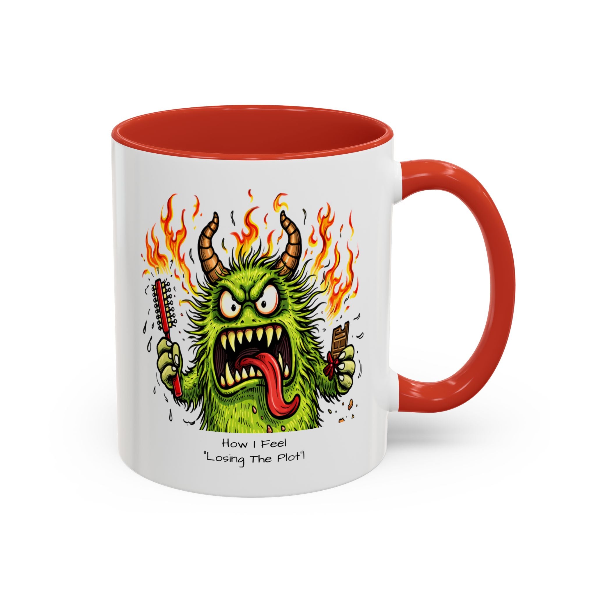 Coffee Mug — Menopausal madness  'How I Feel / what You See - Losing The Plot' Accent Ceramic Mug (11/15oz)