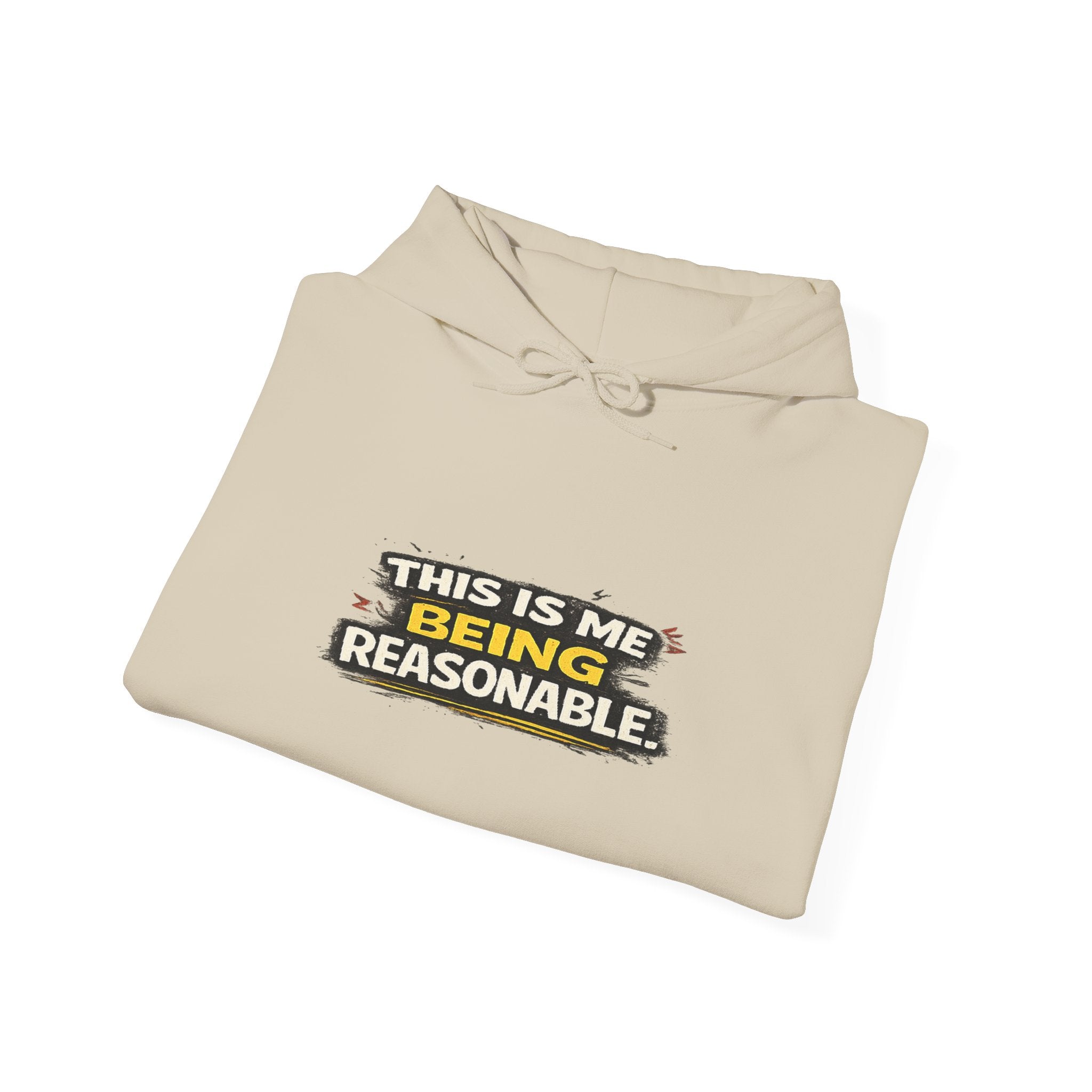 Hoodie — "This Is Me Being Reasonable" Graphic Pullover
