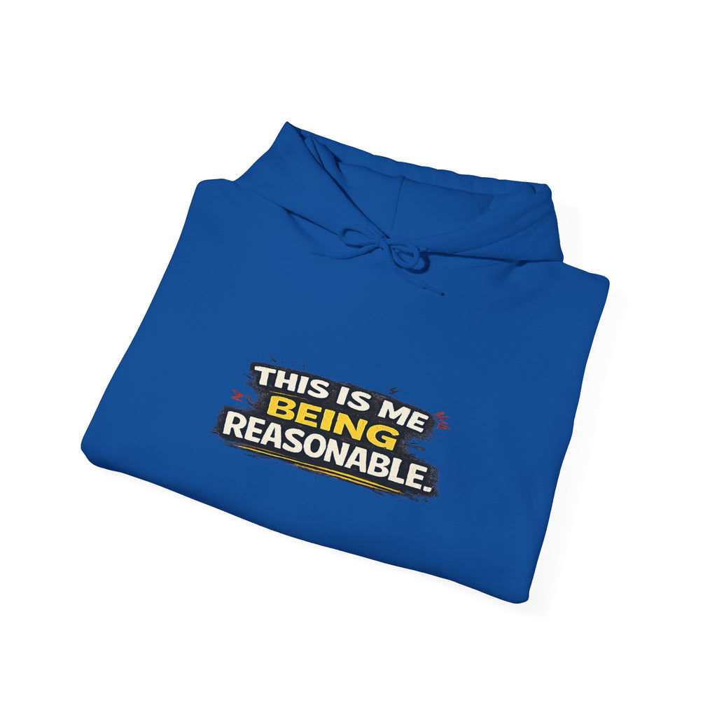 Hoodie — "This Is Me Being Reasonable" Graphic Pullover