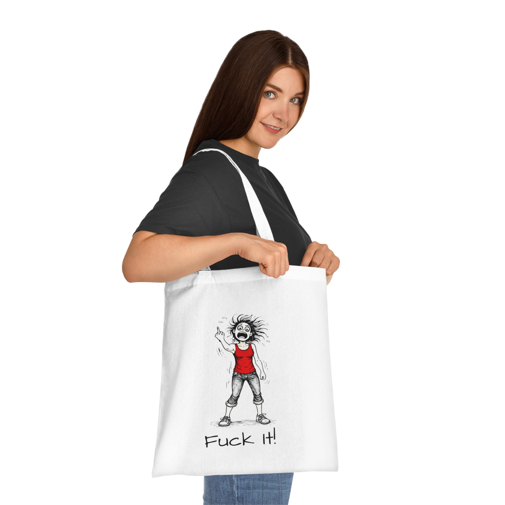 Tote Bag — "F@ck It, it's not me it's hormonal" F@ck it Gone feral Illustration
