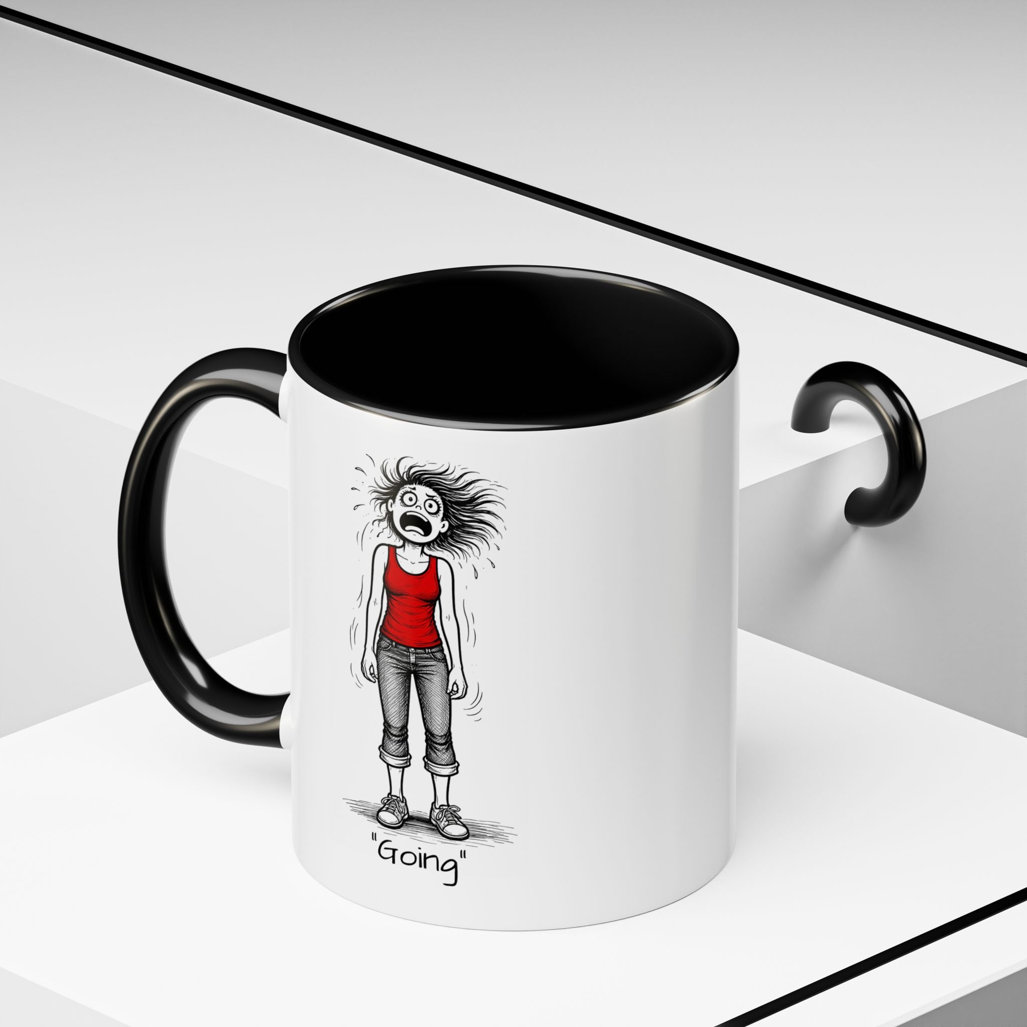 Menopausal Madness "Going-Gone" Coffee Mug — Humorous Menopausal Woman Coffee Mug USA