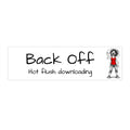 "Back Off: Hot flush Downloading" Humorous Car Decal