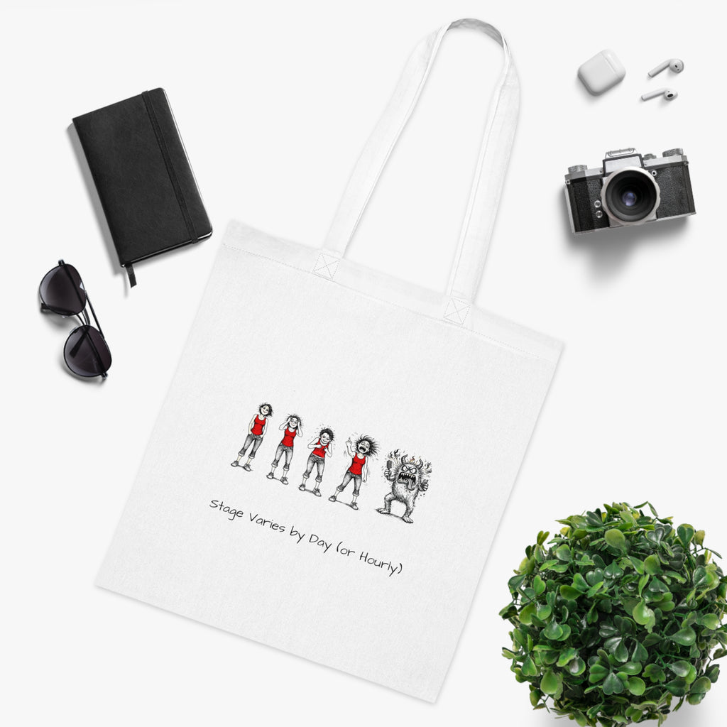Tote Bag — "Meno Evolution, It’s Not Me, It’s Hormonal" Meno Evolution Illustration
