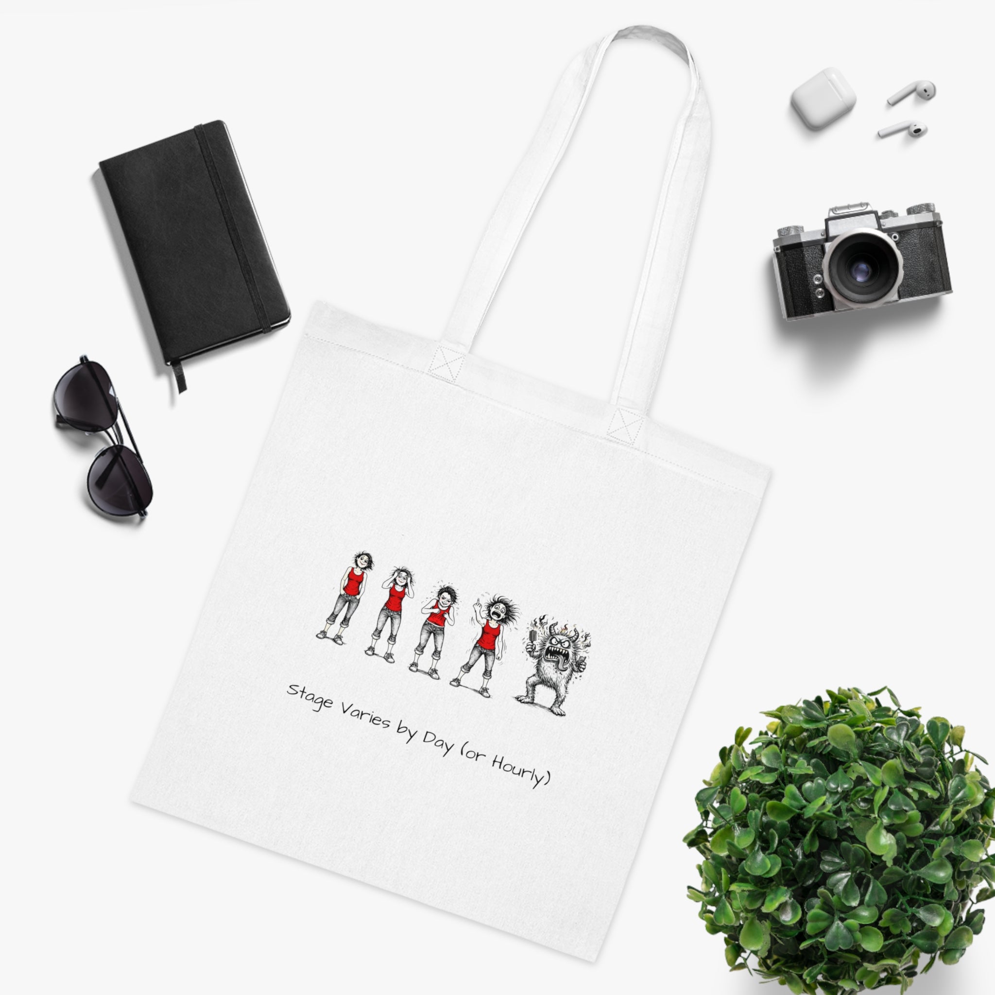 Tote Bag — "Meno Evolution, It’s Not Me, It’s Hormonal" Meno Evolution Illustration