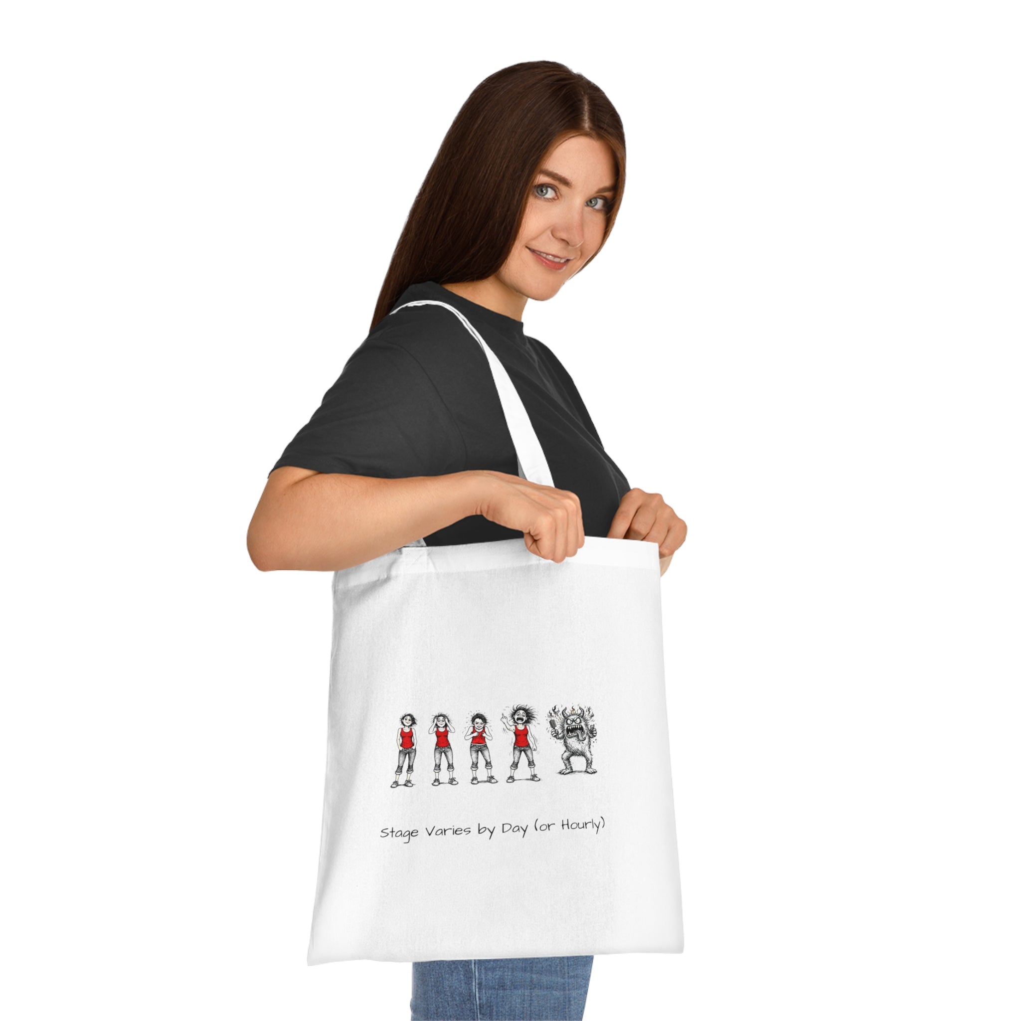 Tote Bag — "Meno Evolution, It’s Not Me, It’s Hormonal" Meno Evolution Illustration