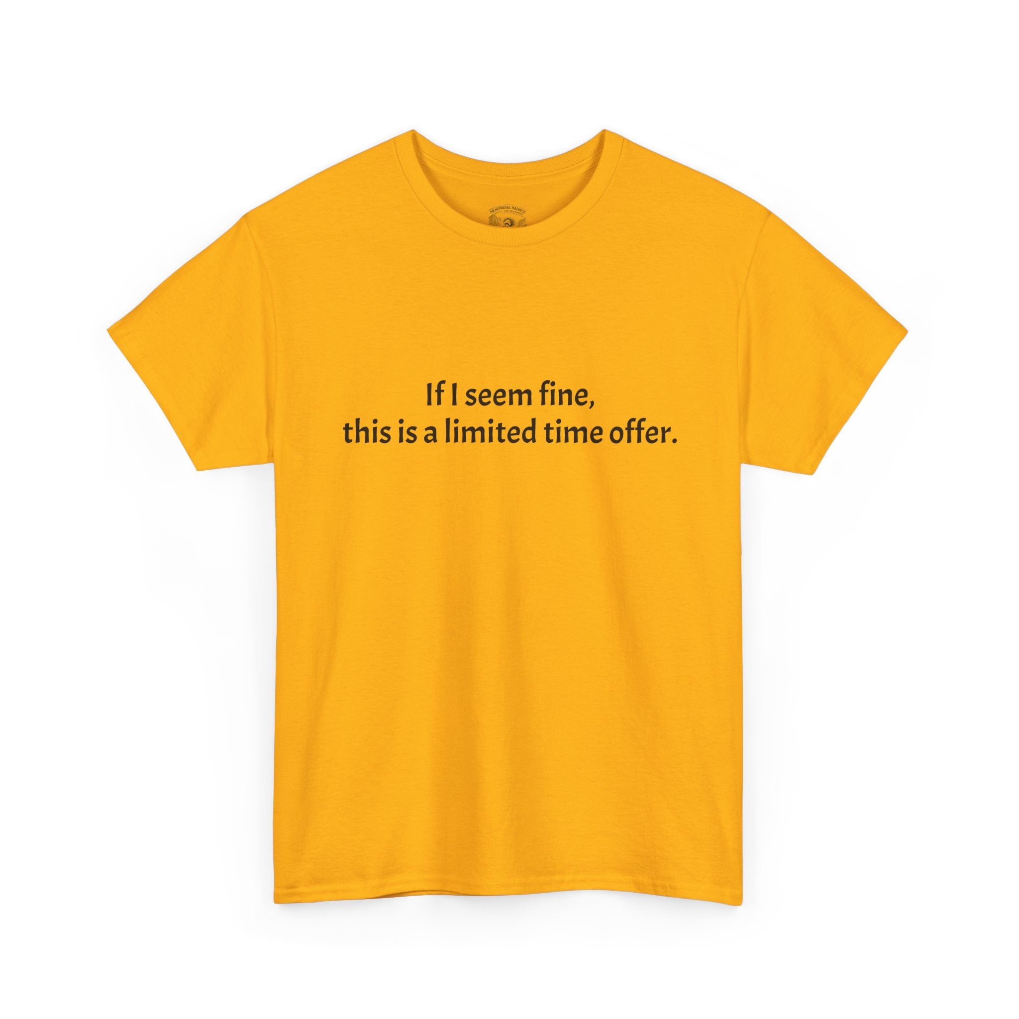 If I Seem Fine Tee — Funny Text Graphic T‑Shirt