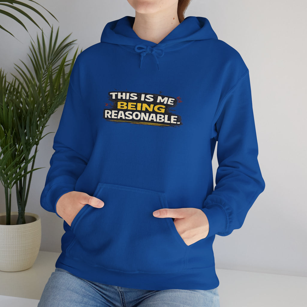 Hoodie — "This Is Me Being Reasonable" Graphic Pullover