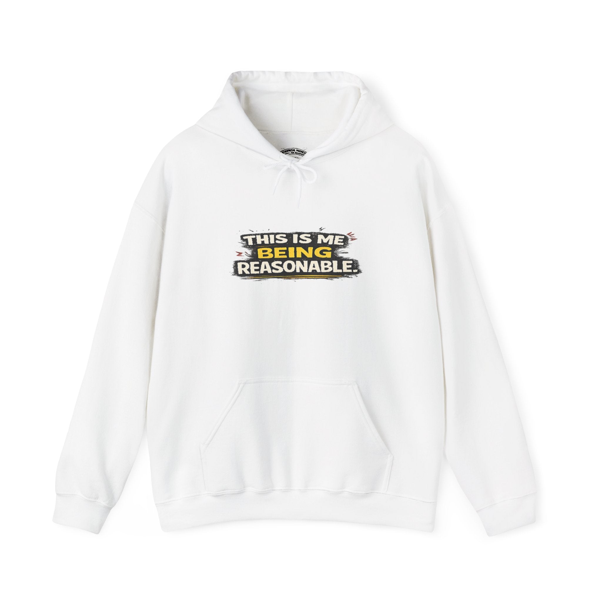 Hoodie — "This Is Me Being Reasonable" Graphic Pullover