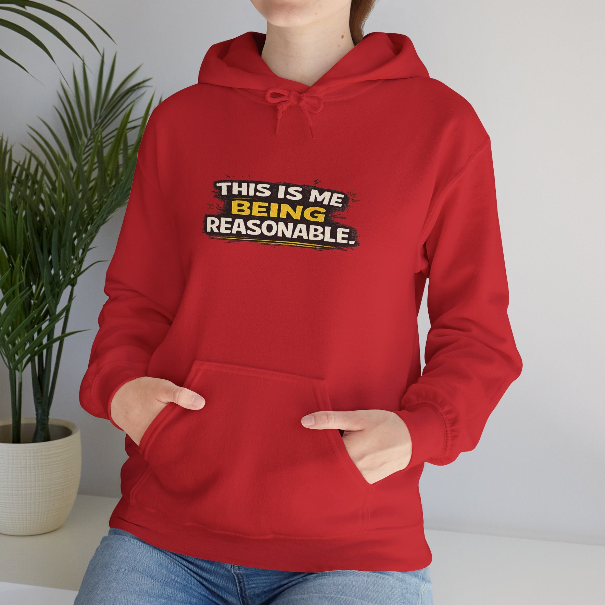 Hoodie — "This Is Me Being Reasonable" Graphic Pullover