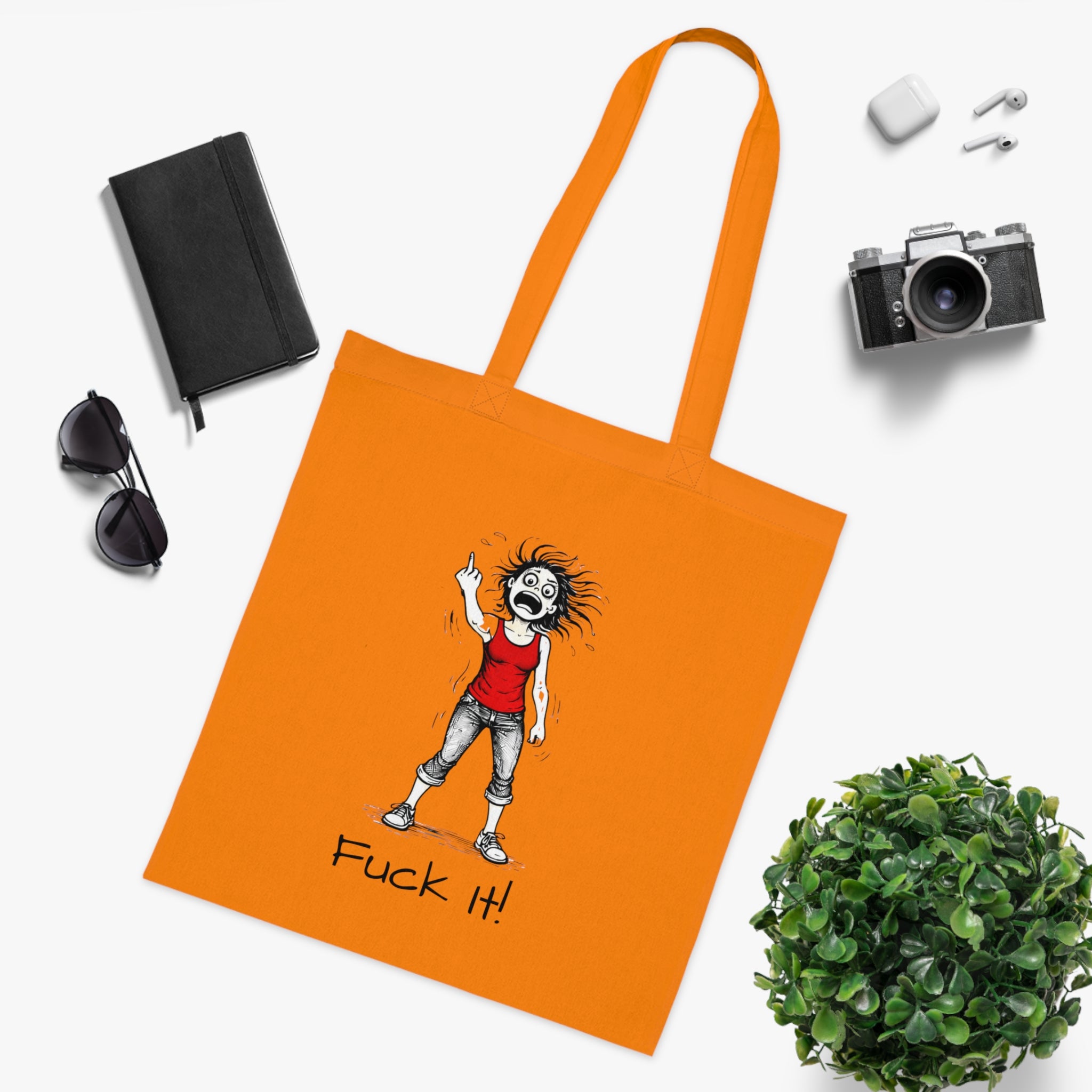 Tote Bag — "F@ck It, it's not me it's hormonal" F@ck it Gone feral Illustration