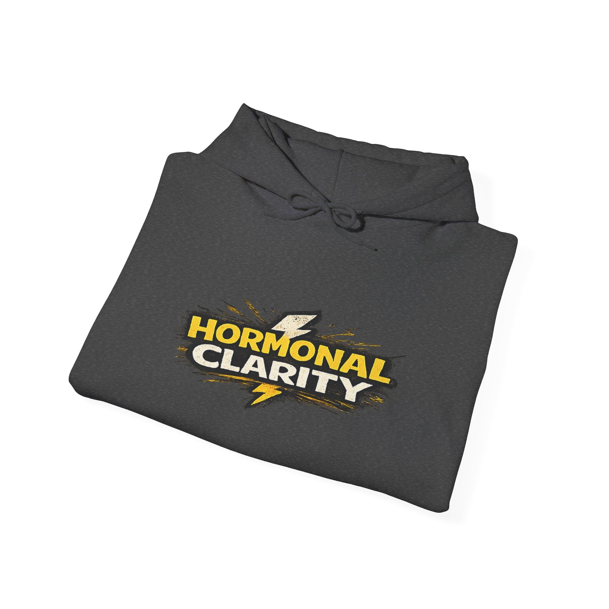 Hormonal Clarity Hoodie — Bold Lightning Graphic Women's Health Awareness Sweatshirt