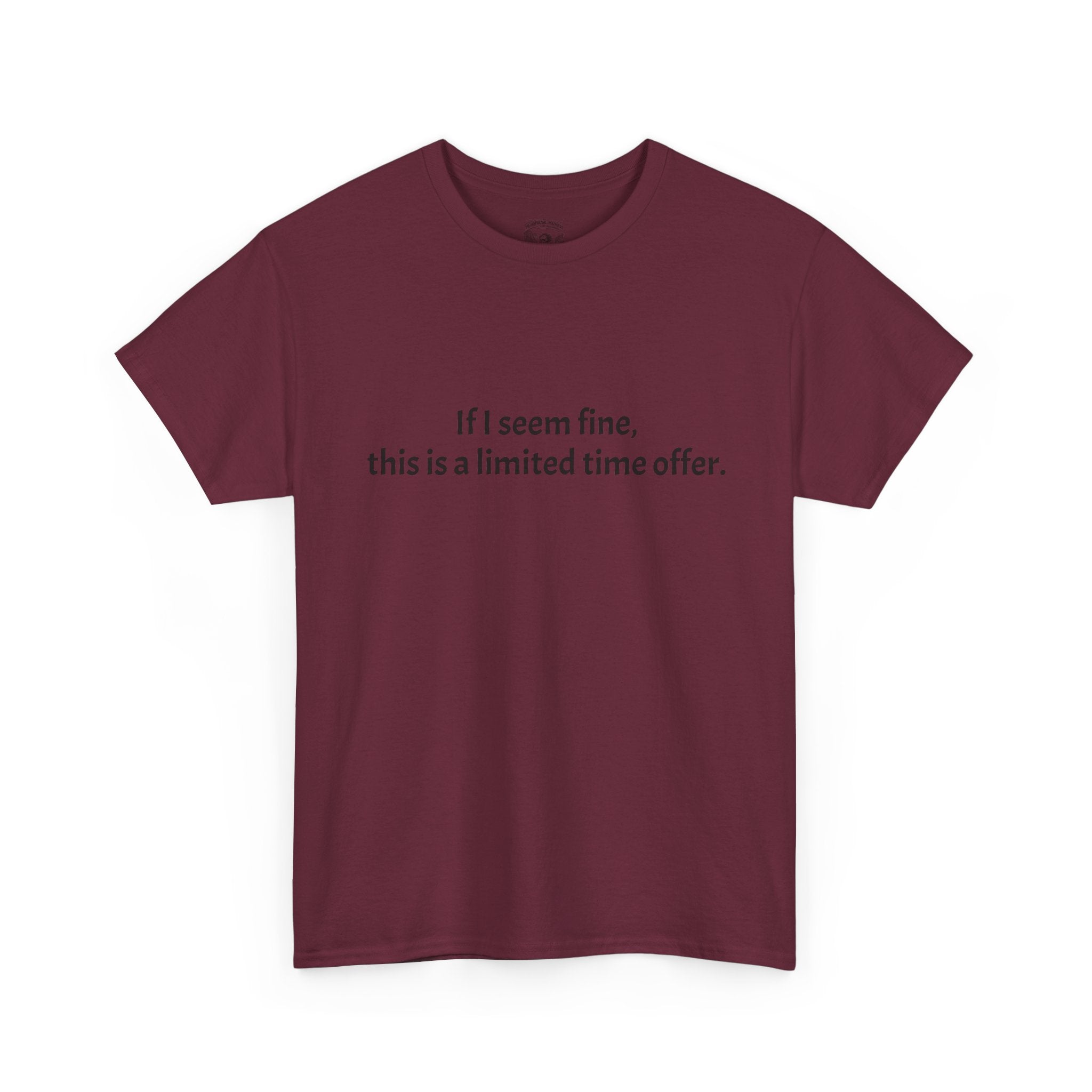 If I Seem Fine Tee — Funny Text Graphic T‑Shirt