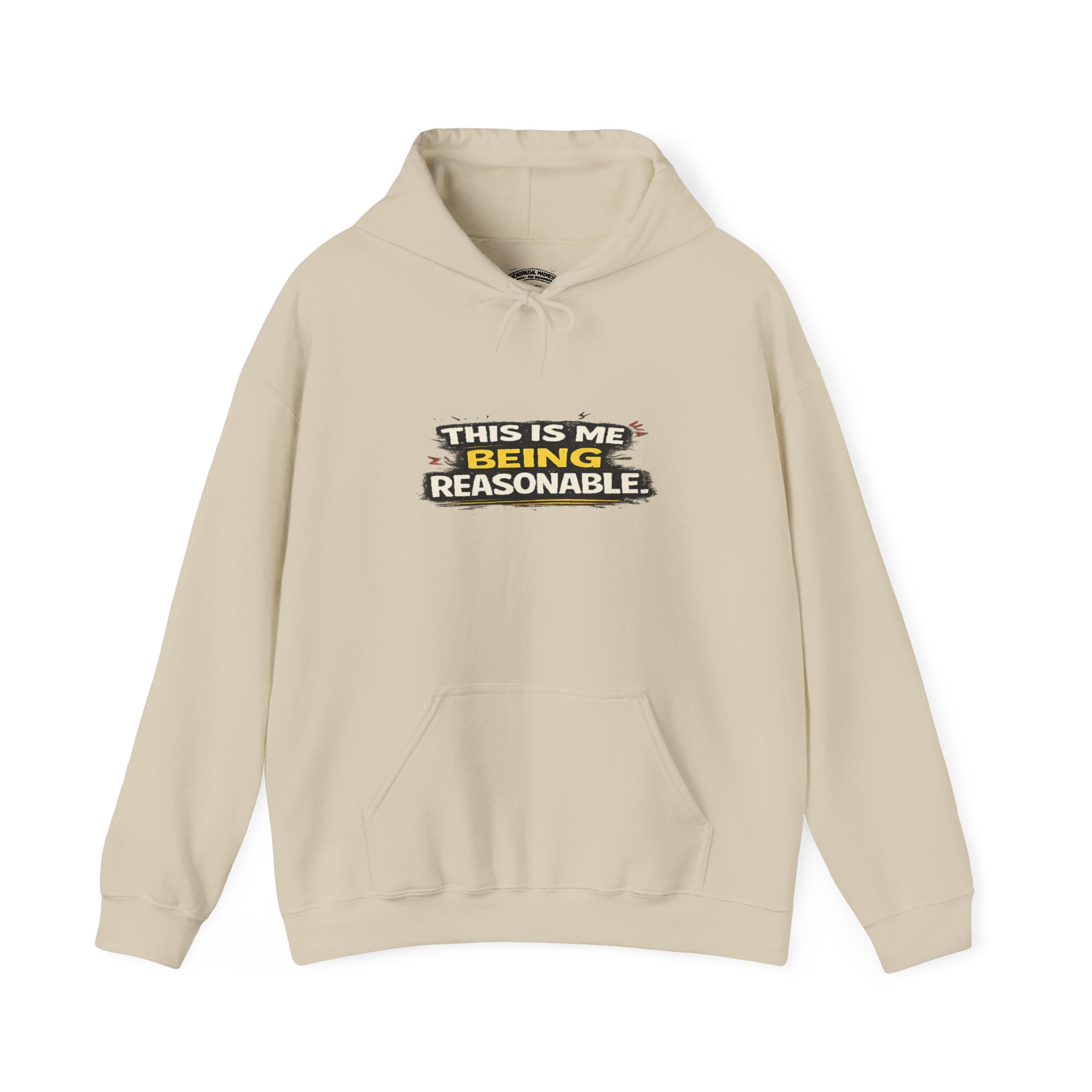 Hoodie — "This Is Me Being Reasonable" Graphic Pullover