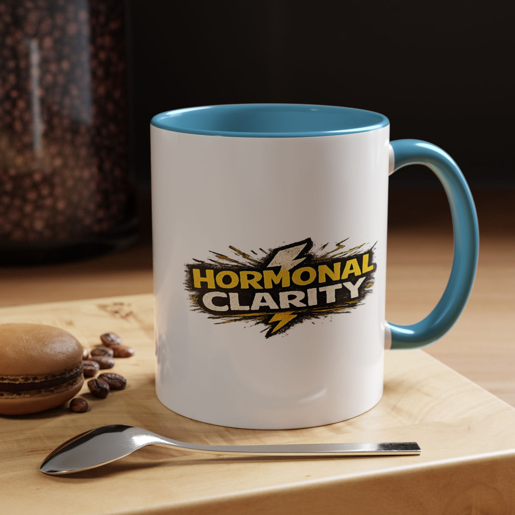 "Hormonal clarity" Coffee Mug  Accent Ceramic Mug (11oz)
