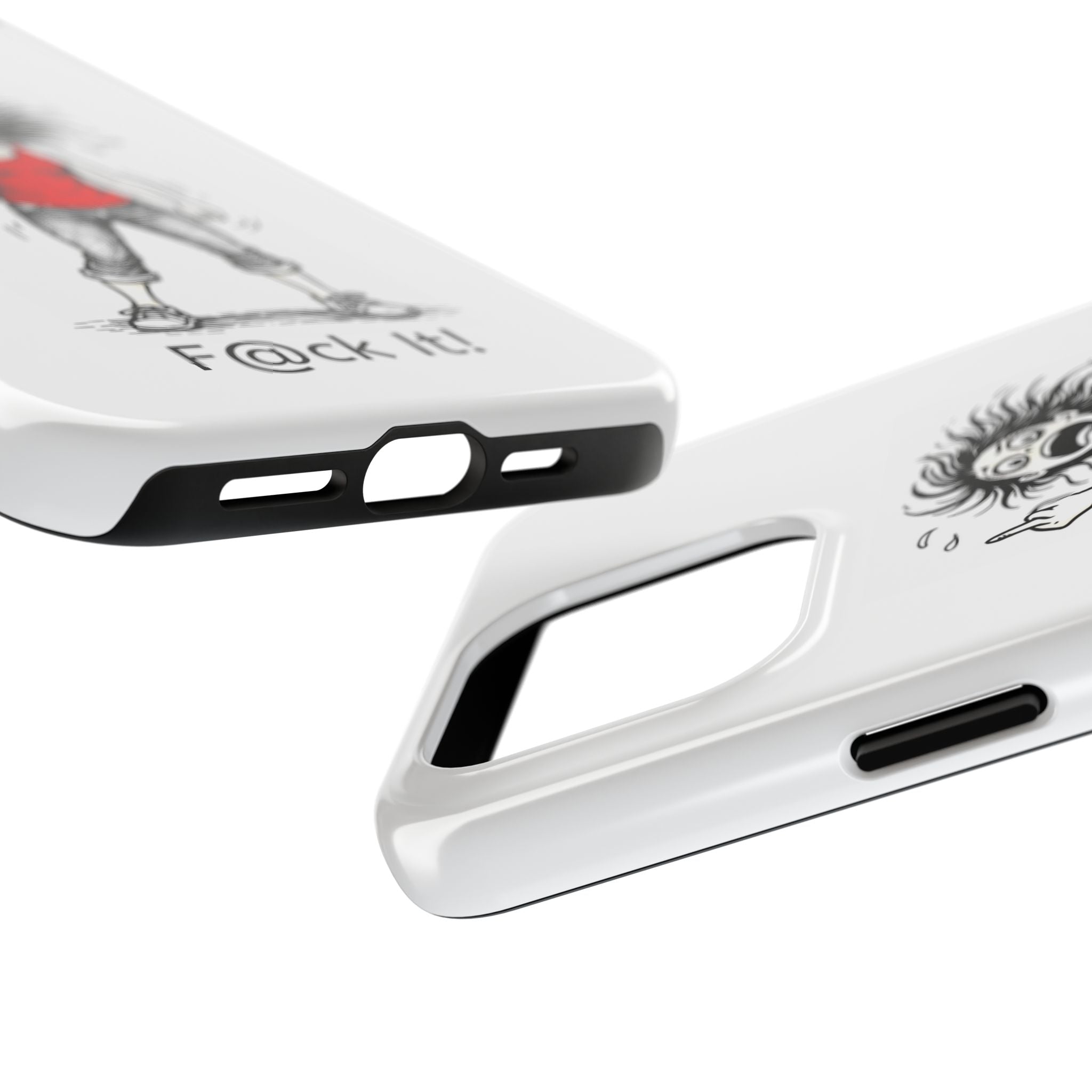 Phone Case — "F@ck It!" Menopausal Angst Cartoon Protective Cover