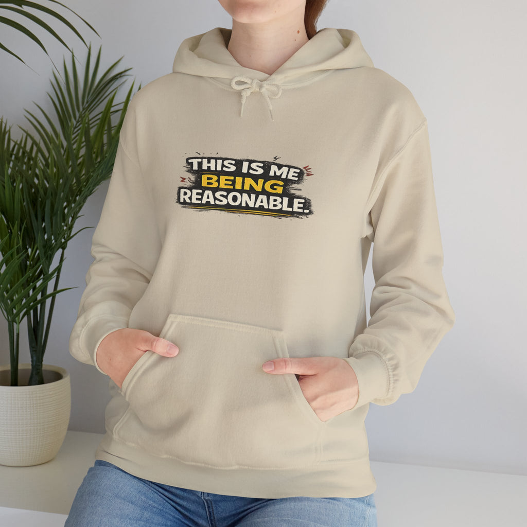 Hoodie — "This Is Me Being Reasonable" Graphic Pullover