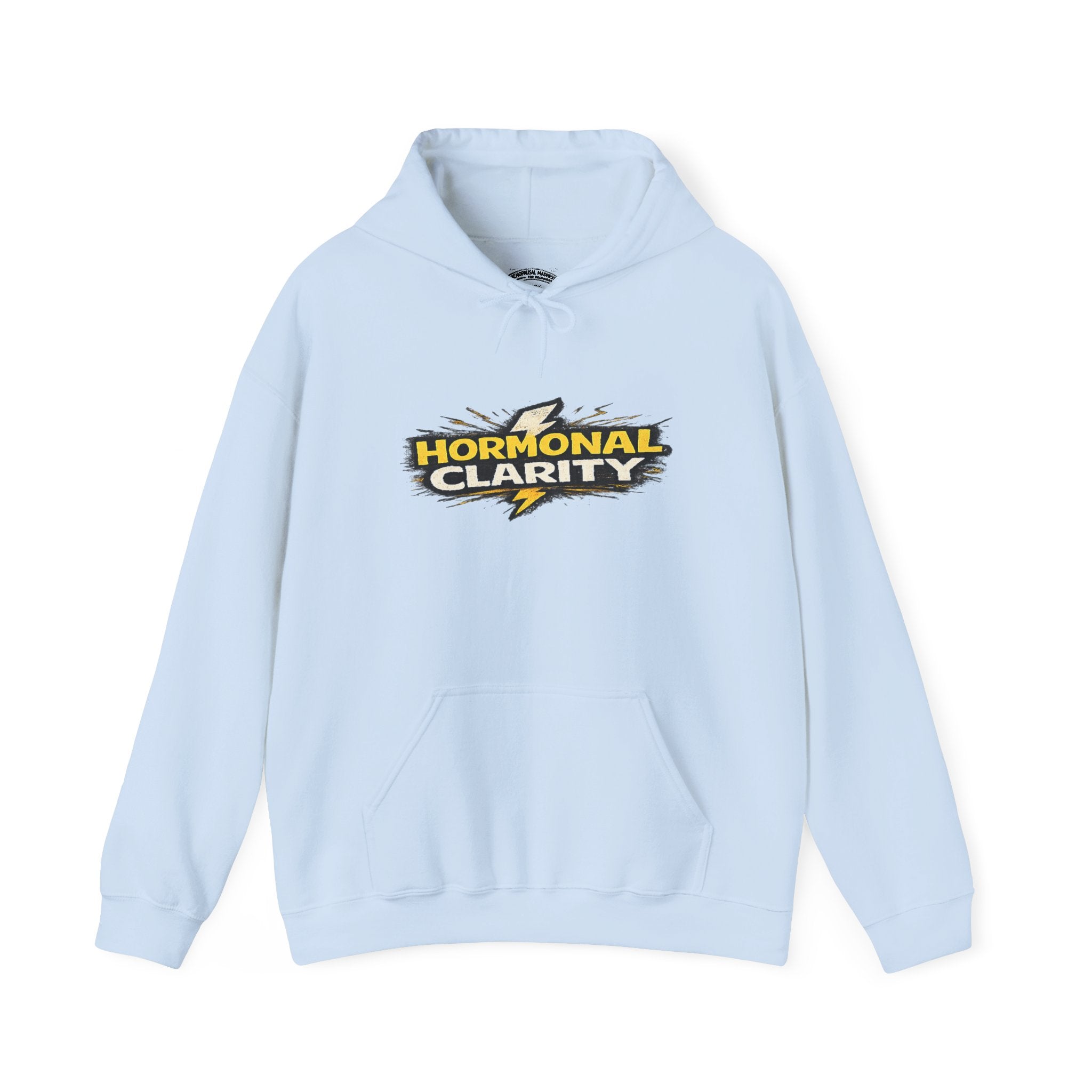 Hormonal Clarity Hoodie — Bold Lightning Graphic Women's Health Awareness Sweatshirt