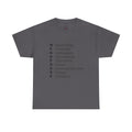 Menopause Symptoms List T-Shirt — Menopause Awareness Tee