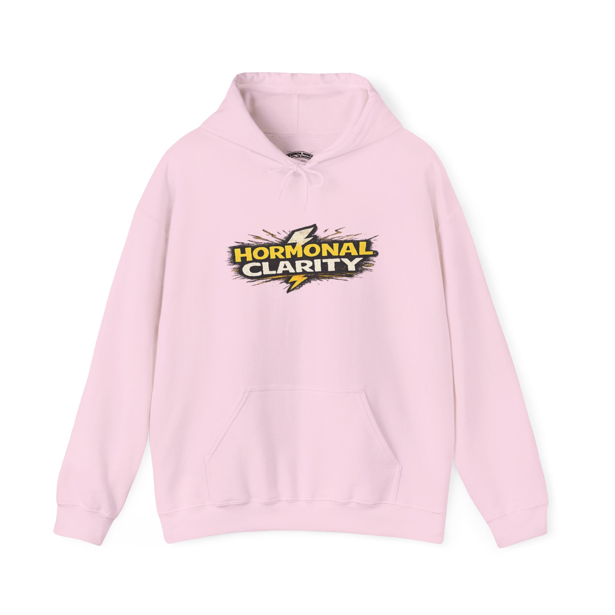 Hormonal Clarity Hoodie — Bold Lightning Graphic Women's Health Awareness Sweatshirt