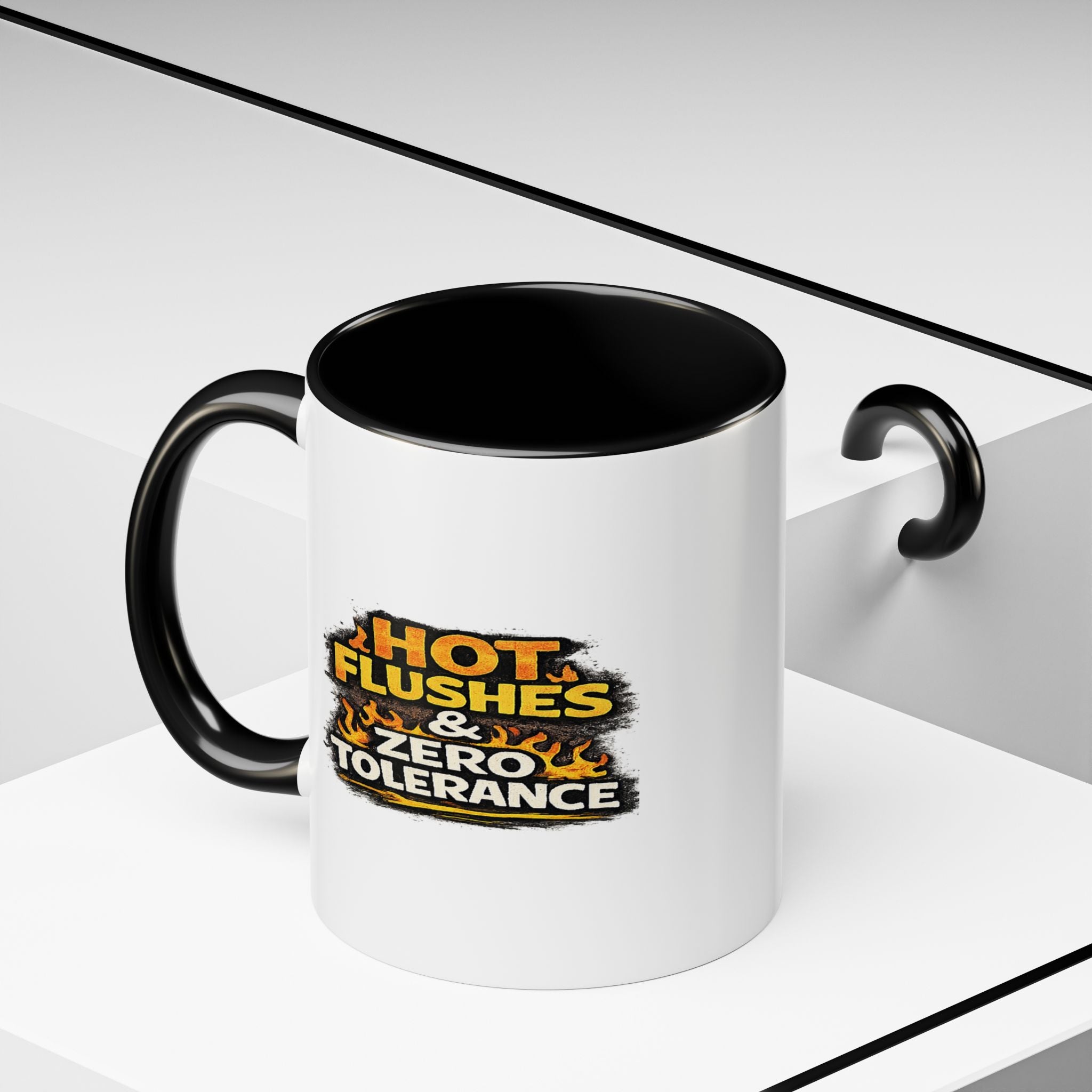 " Hot flushes and zero patience" Coffee Mug  Accent Ceramic Mug (11oz)