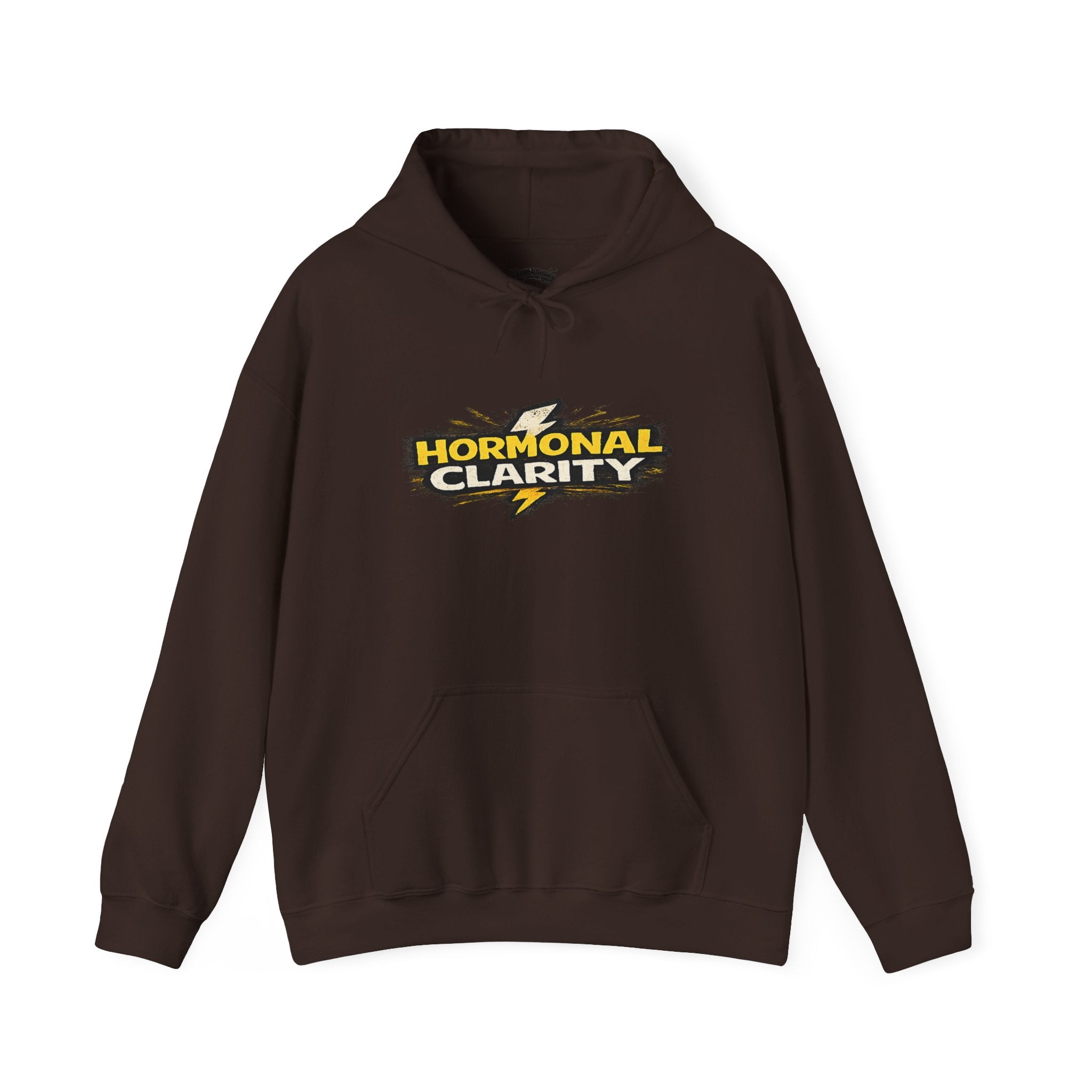 Hormonal Clarity Hoodie — Bold Lightning Graphic Women's Health Awareness Sweatshirt
