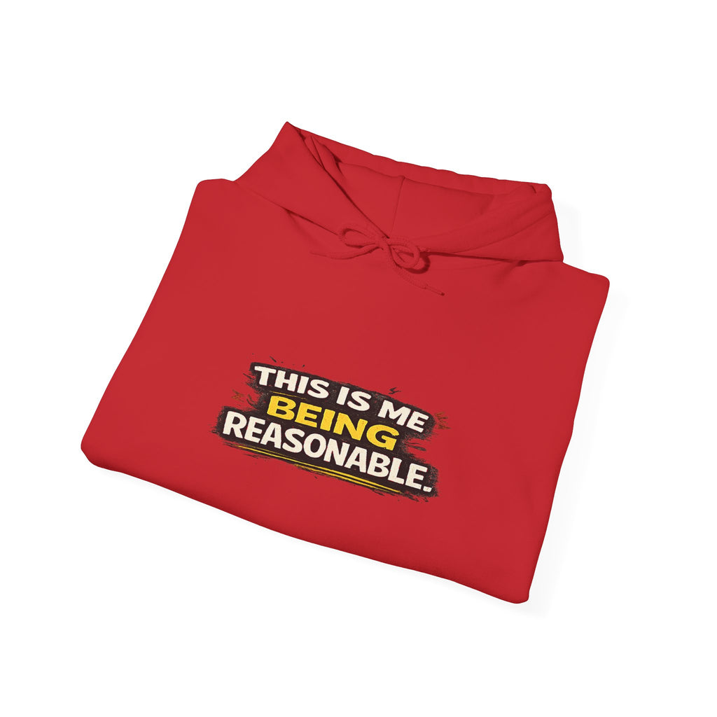 Hoodie — "This Is Me Being Reasonable" Graphic Pullover