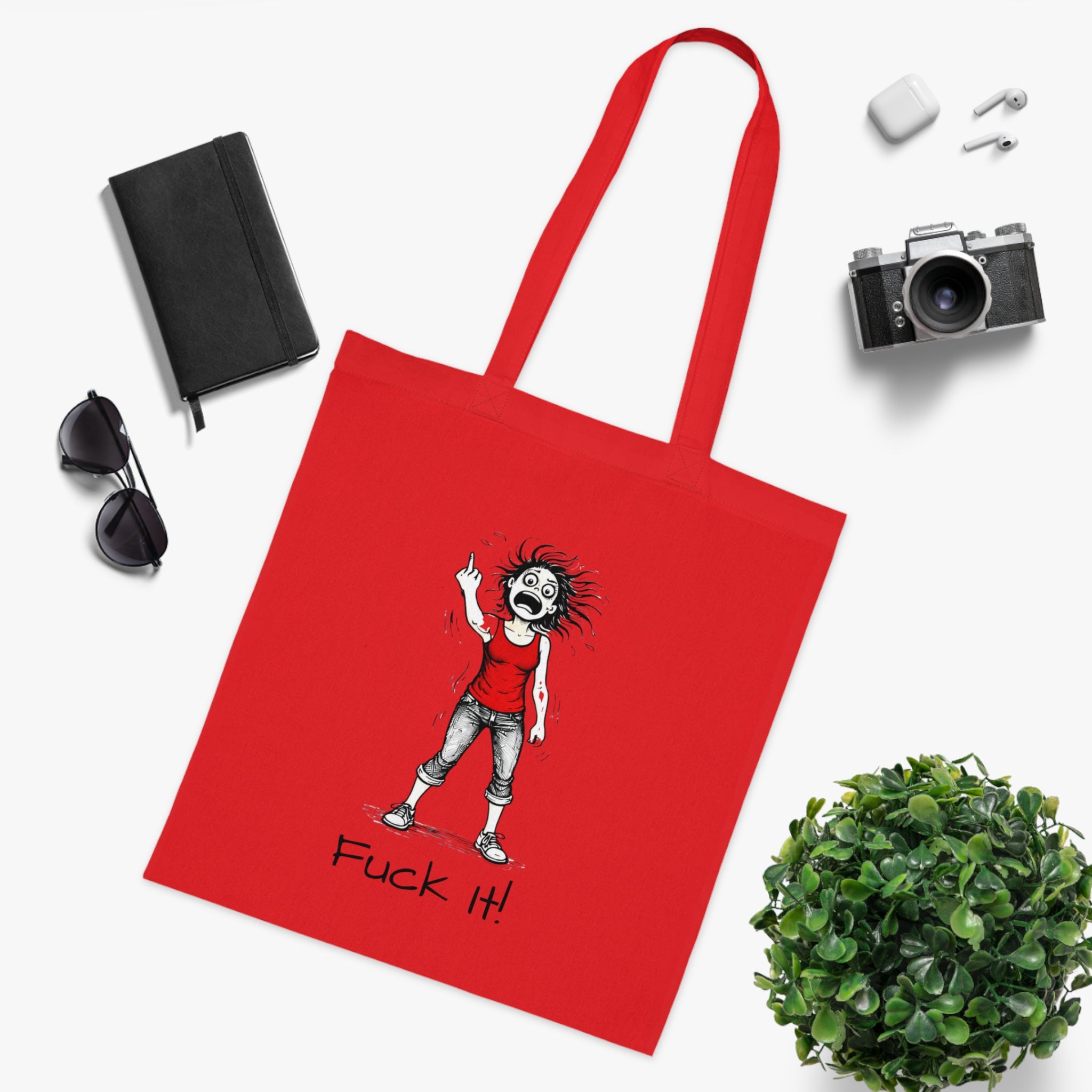 Tote Bag — "F@ck It, it's not me it's hormonal" F@ck it Gone feral Illustration