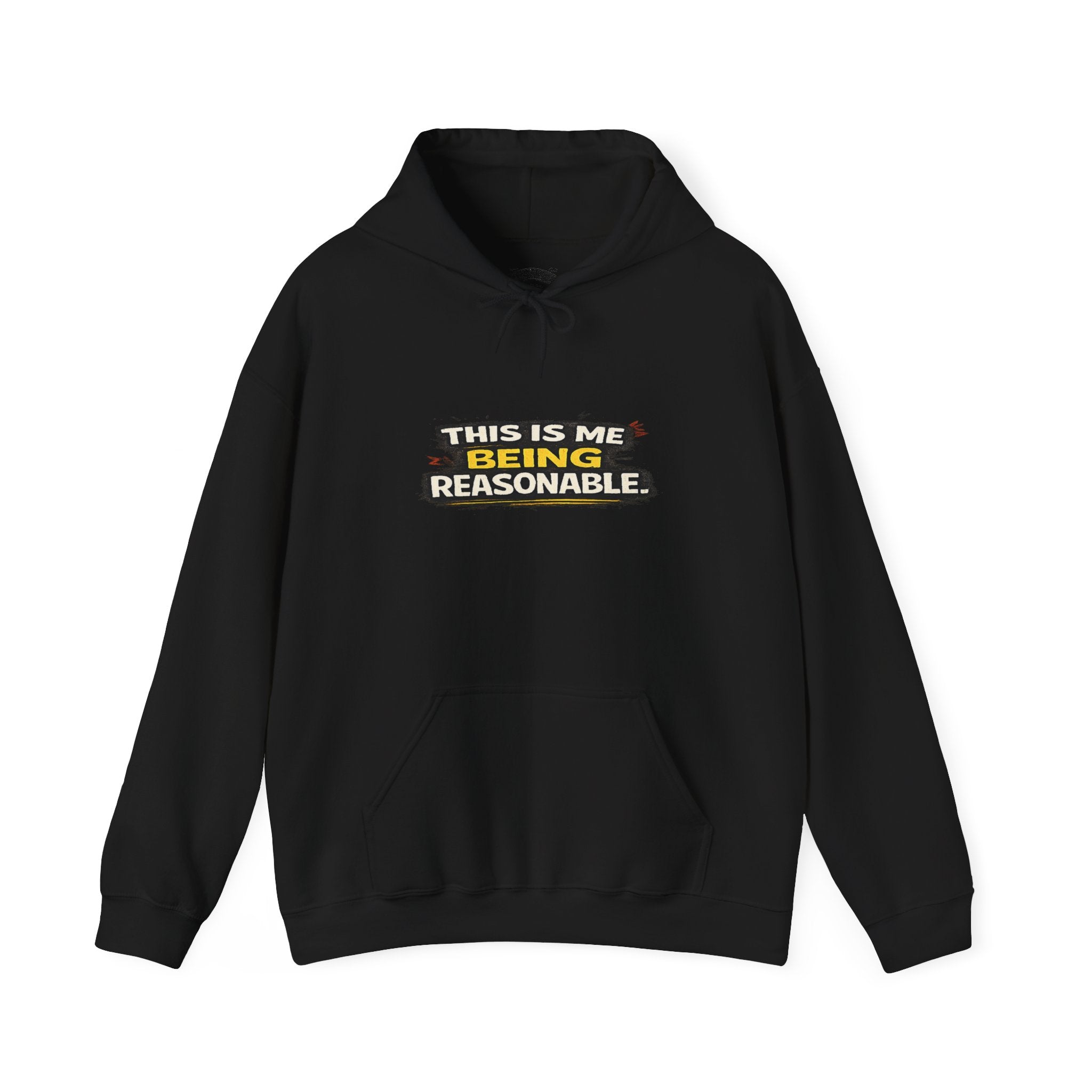 Hoodie — "This Is Me Being Reasonable" Graphic Pullover